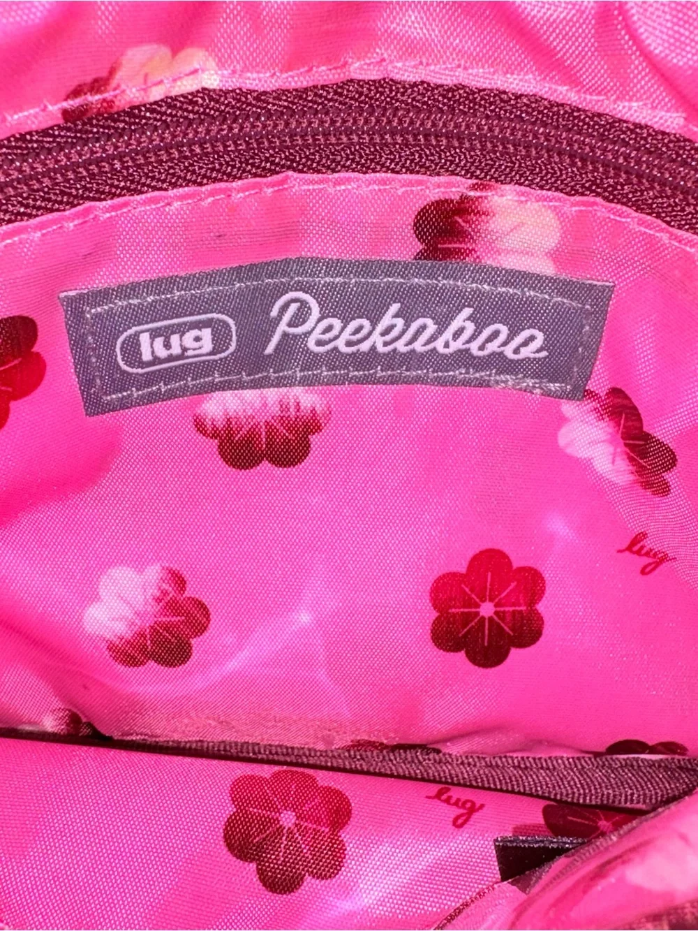 Lug Peekaboo Camo Orchid Wristlet Pouch Pink RFID Clear Pocket NWT